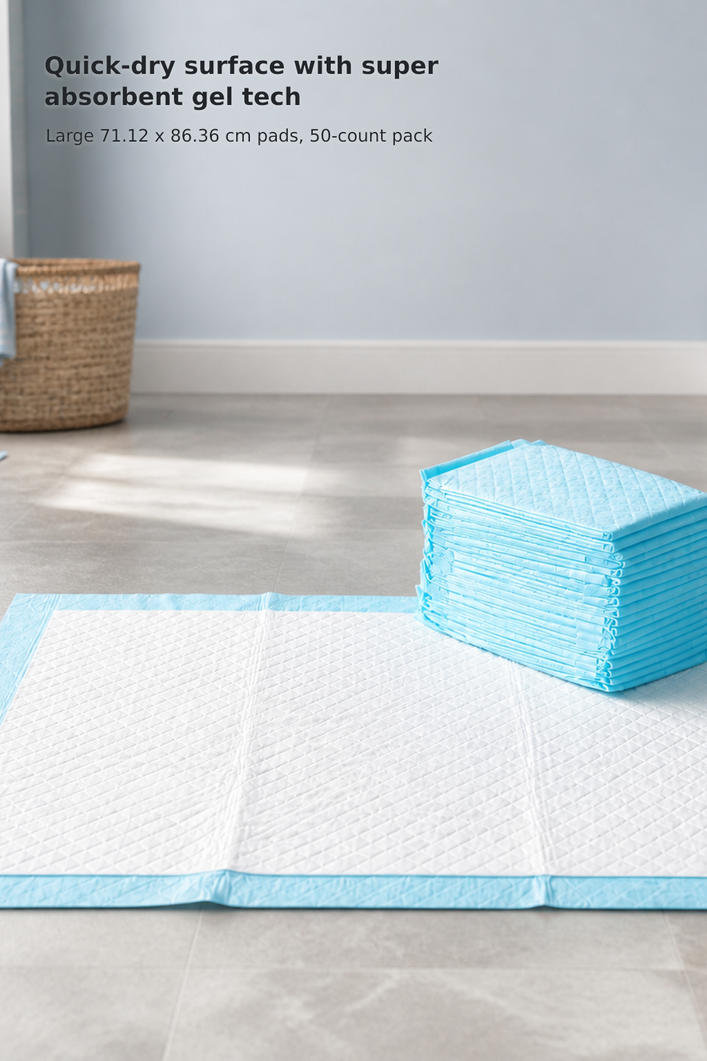 Quick-dry surface with super absorbent gel tech
